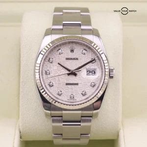 Rolex Datejust 36 116234 Anniversary Diamond Dial 2010 Box/Papers