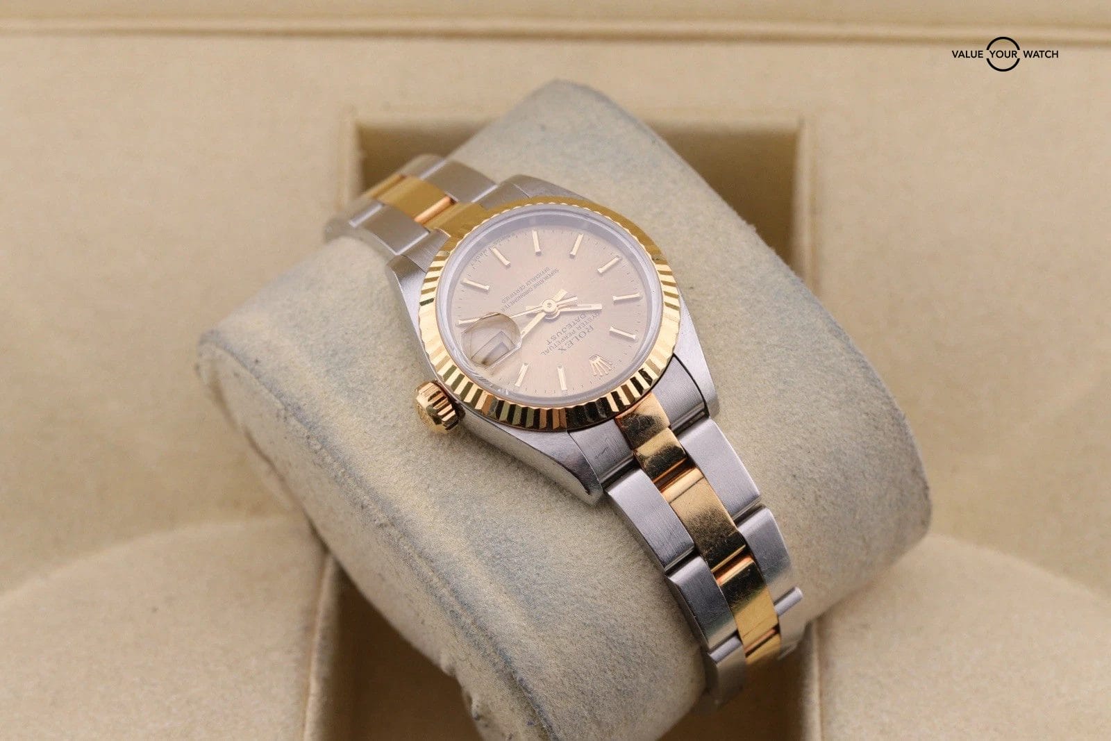 Rolex Lady-Datejust 69173 Gold and Silver Jubilee Bracelet with Gold Bezel - Image 5