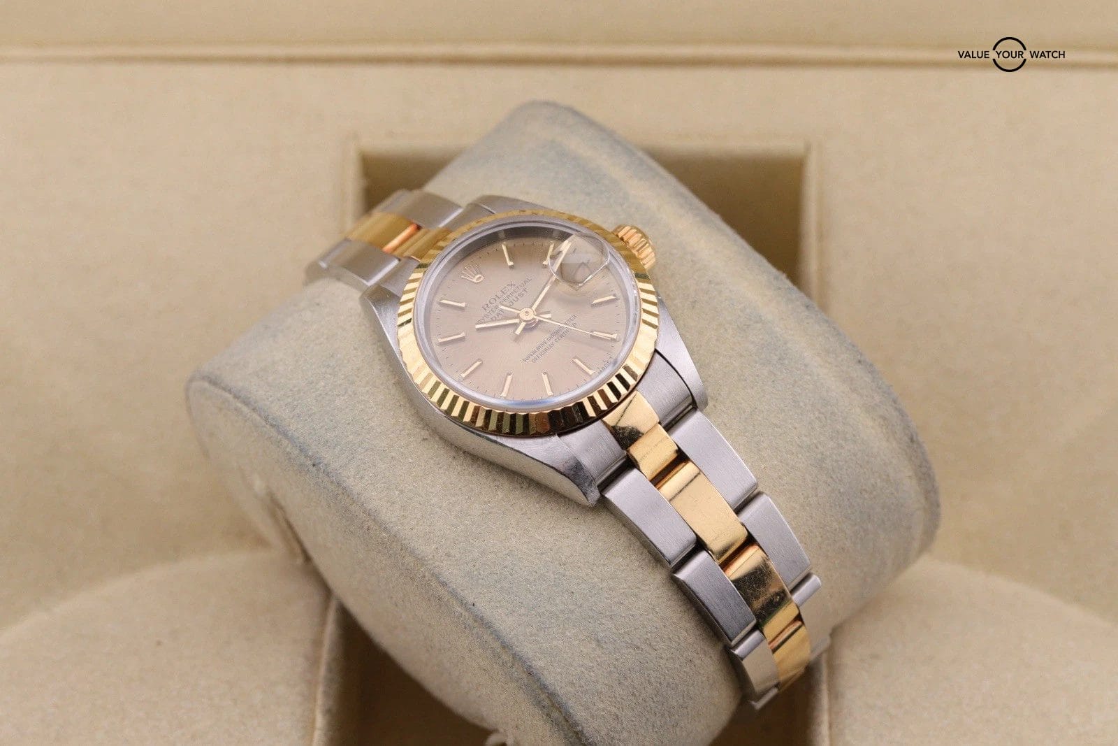 Rolex Lady-Datejust 69173 Gold and Silver Jubilee Bracelet with Gold Bezel - Image 7
