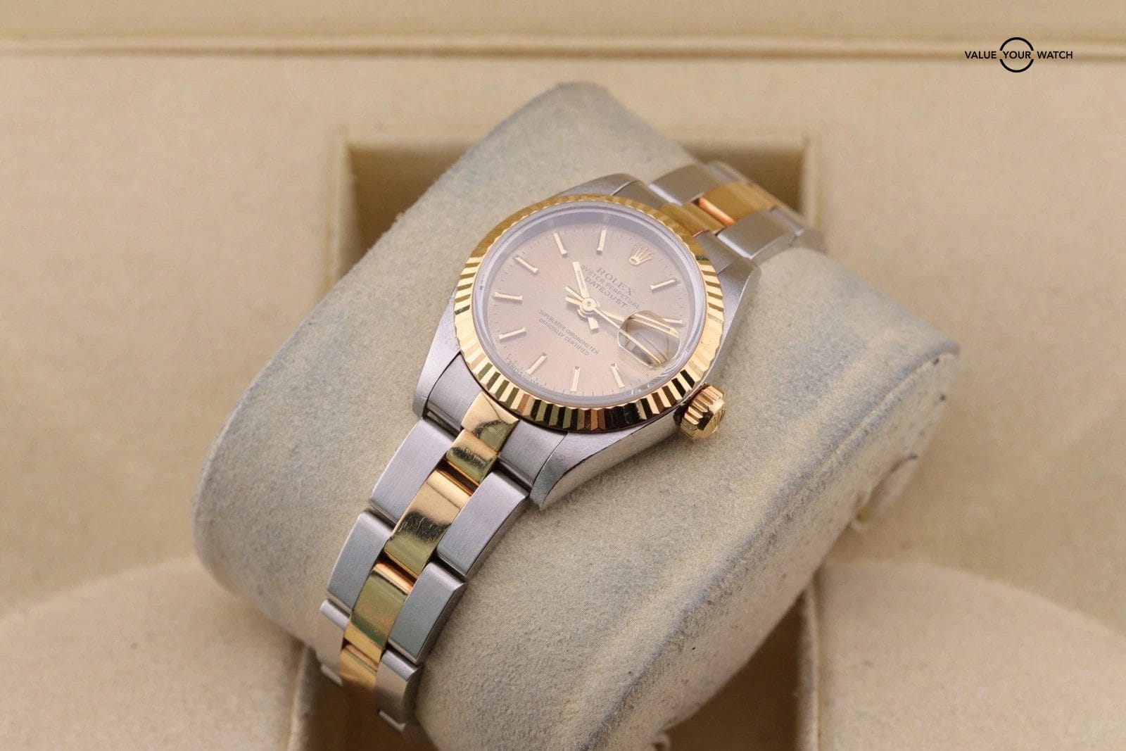 Rolex Lady-Datejust 69173 Gold and Silver Jubilee Bracelet with Gold Bezel - Image 8