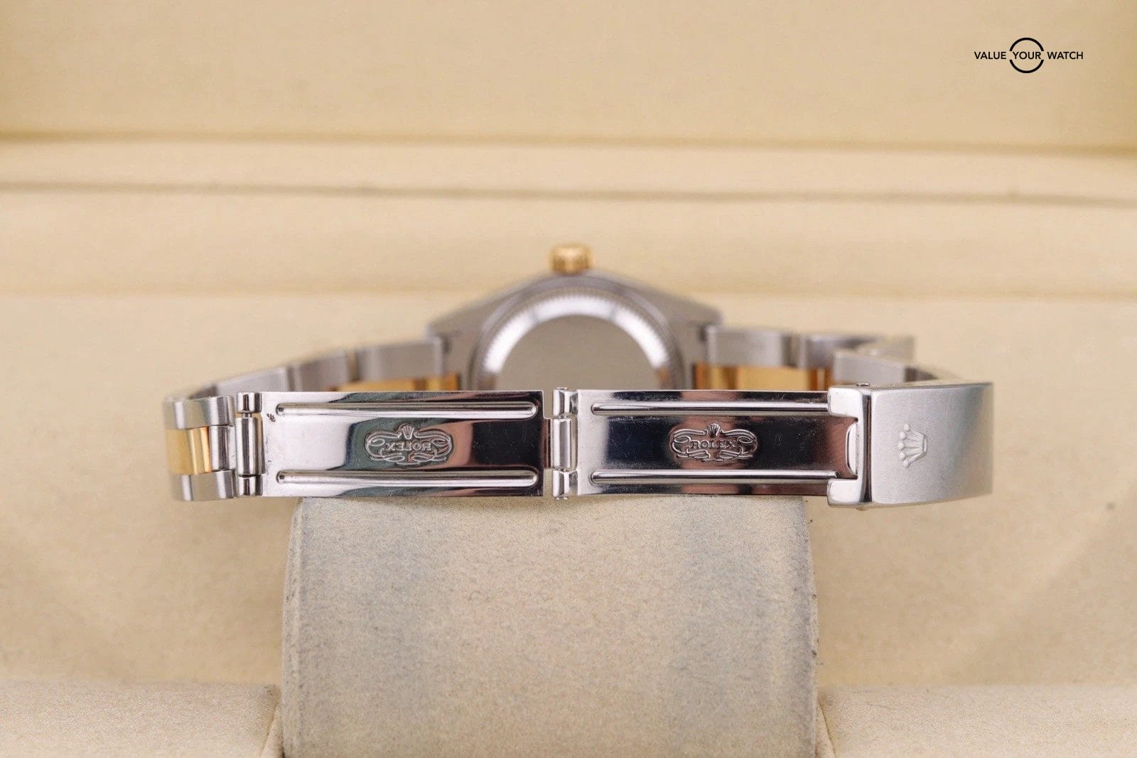 Rolex Lady-Datejust 69173 Gold and Silver Jubilee Bracelet with Gold Bezel - Image 9