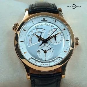 Jaeger LeCoultre Master Control Geographic World Timer in 38mm 18k Gold full set