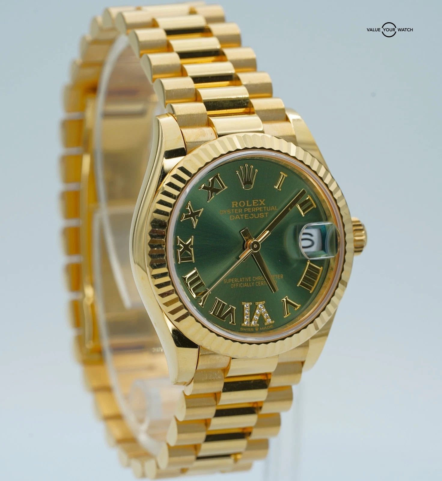 Rolex Datejust President 31mm 278278 Olive Green 18K Yellow Gold BOXES/PAPERS! - Image 2