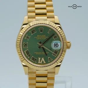 Rolex Datejust President 31mm 278278 Olive Green 18K Yellow Gold BOXES/PAPERS!