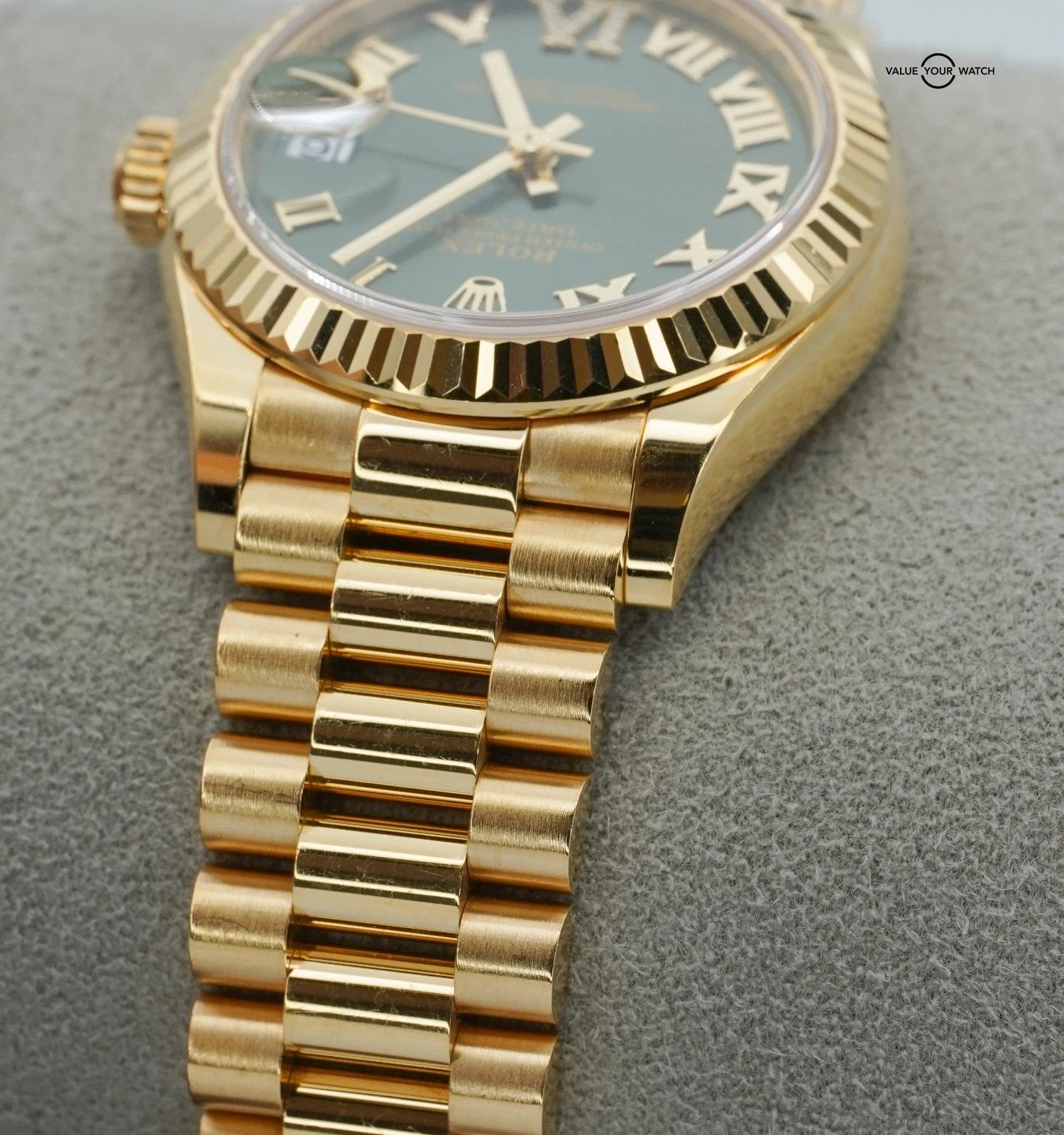 Rolex Datejust President 31mm 278278 Olive Green 18K Yellow Gold BOXES/PAPERS! - Image 7