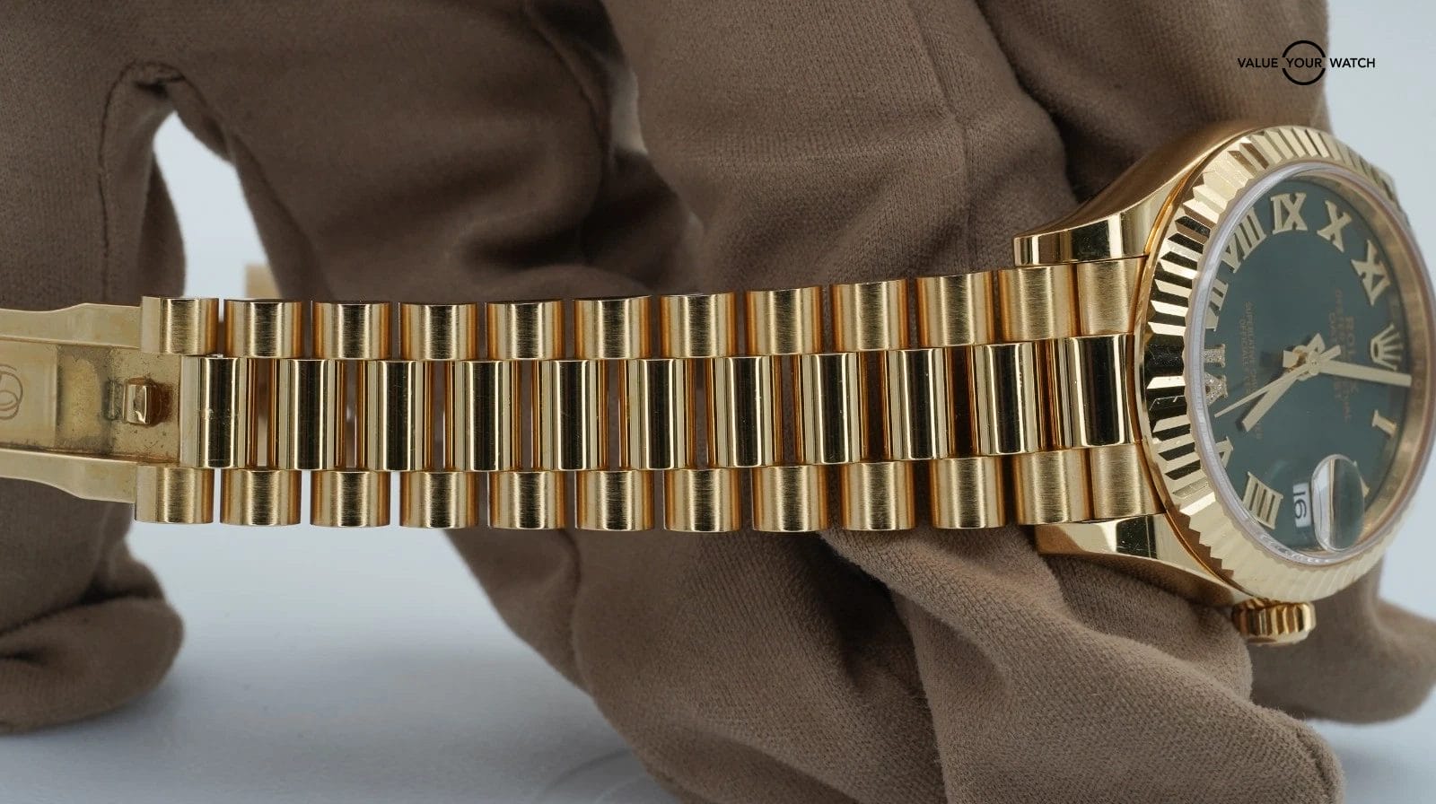 Rolex Datejust President 31mm 278278 Olive Green 18K Yellow Gold BOXES/PAPERS! - Image 14