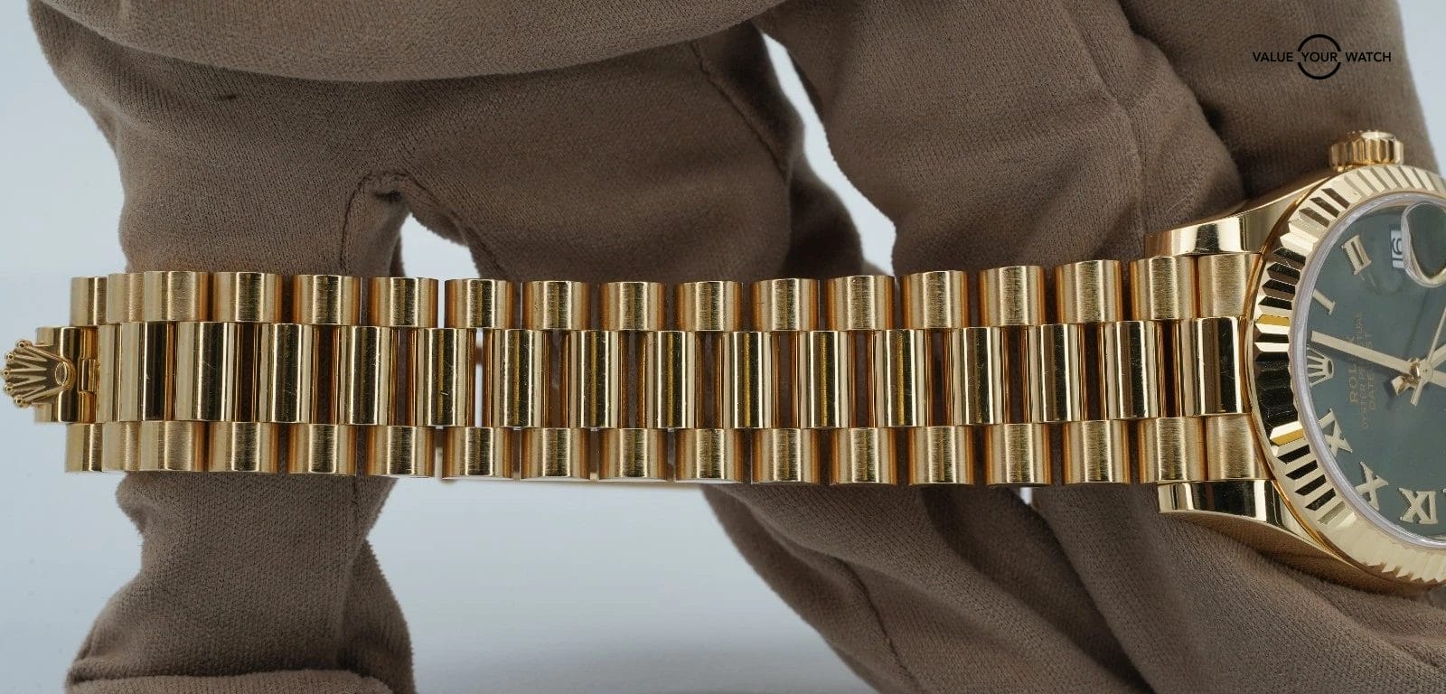 Rolex Datejust President 31mm 278278 Olive Green 18K Yellow Gold BOXES/PAPERS! - Image 16