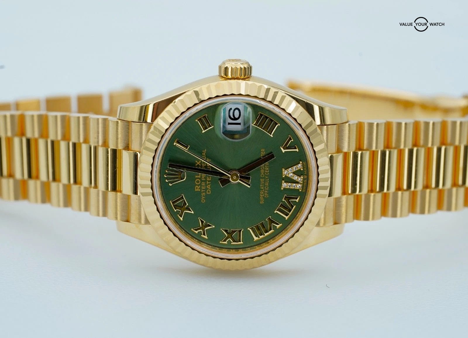 Rolex Datejust President 31mm 278278 Olive Green 18K Yellow Gold BOXES/PAPERS! - Image 18