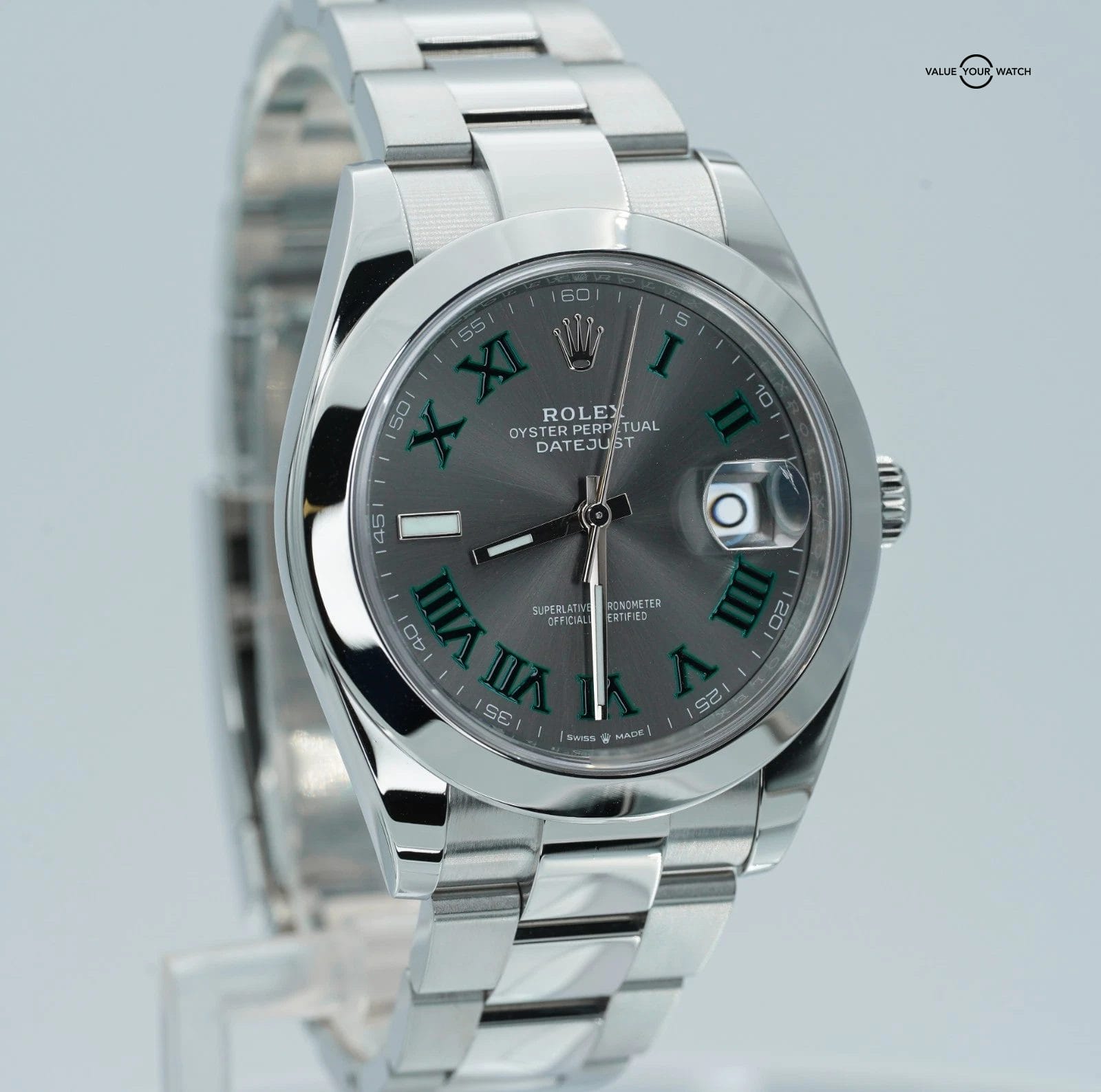 2024 Rolex Datejust 41mm Wimbledon 126300 Stainless Steel BOXES/PAPERS! - Image 2