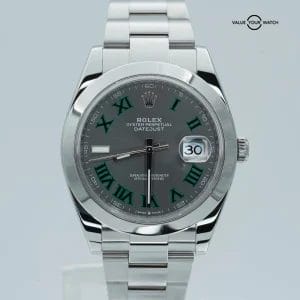 2024 Rolex Datejust 41mm Wimbledon 126300 Stainless Steel BOXES/PAPERS!