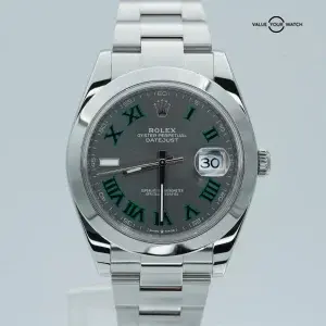 2024 Rolex Datejust 41mm Wimbledon 126300 Stainless Steel BOXES/PAPERS!