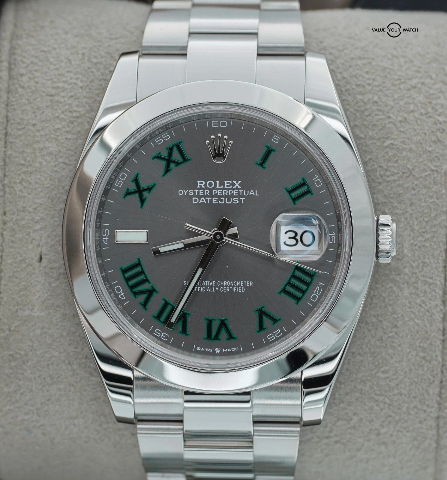 2024 Rolex Datejust 41mm Wimbledon 126300 Stainless Steel BOXES/PAPERS! - Image 5
