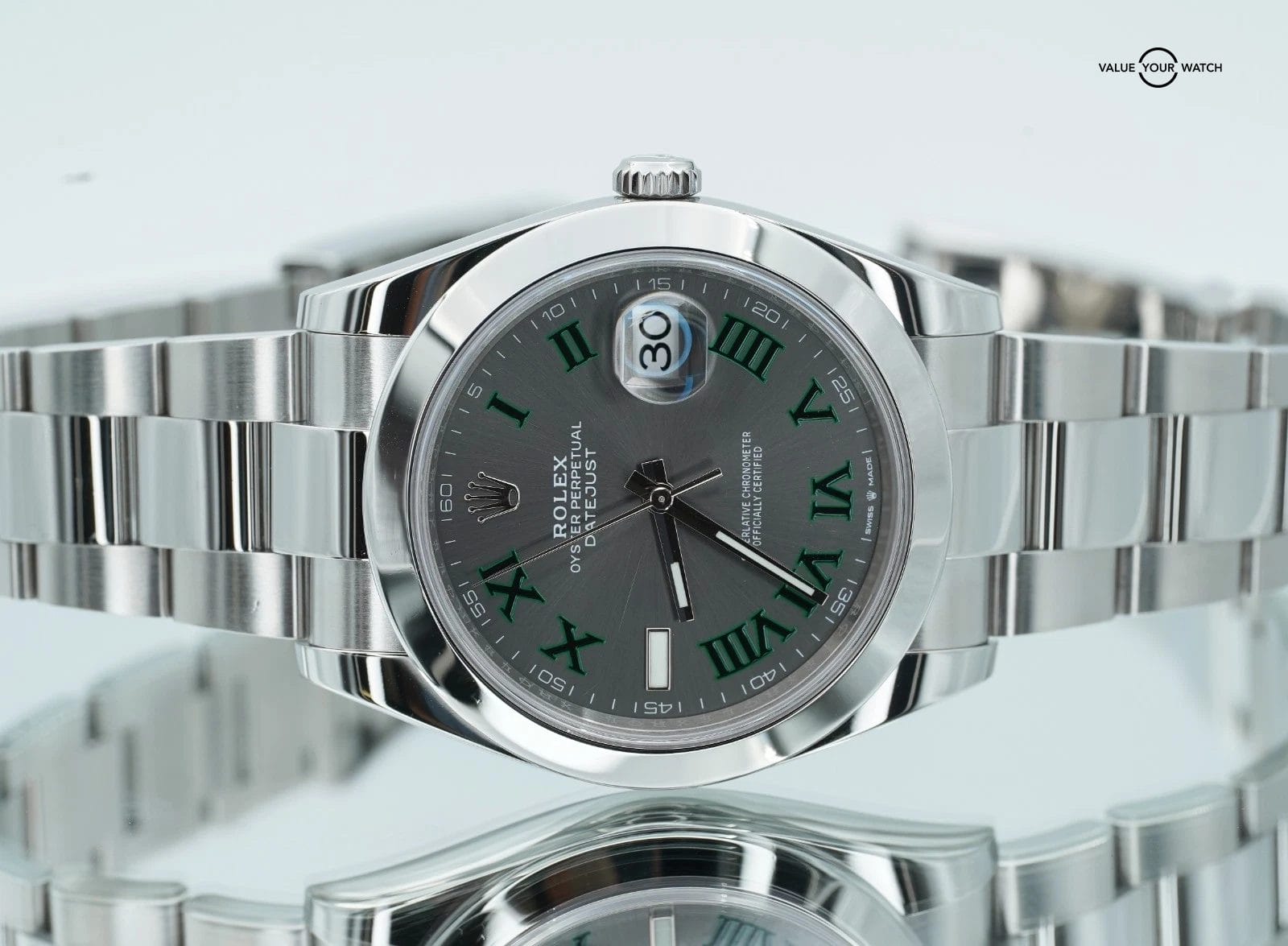 2024 Rolex Datejust 41mm Wimbledon 126300 Stainless Steel BOXES/PAPERS! - Image 6
