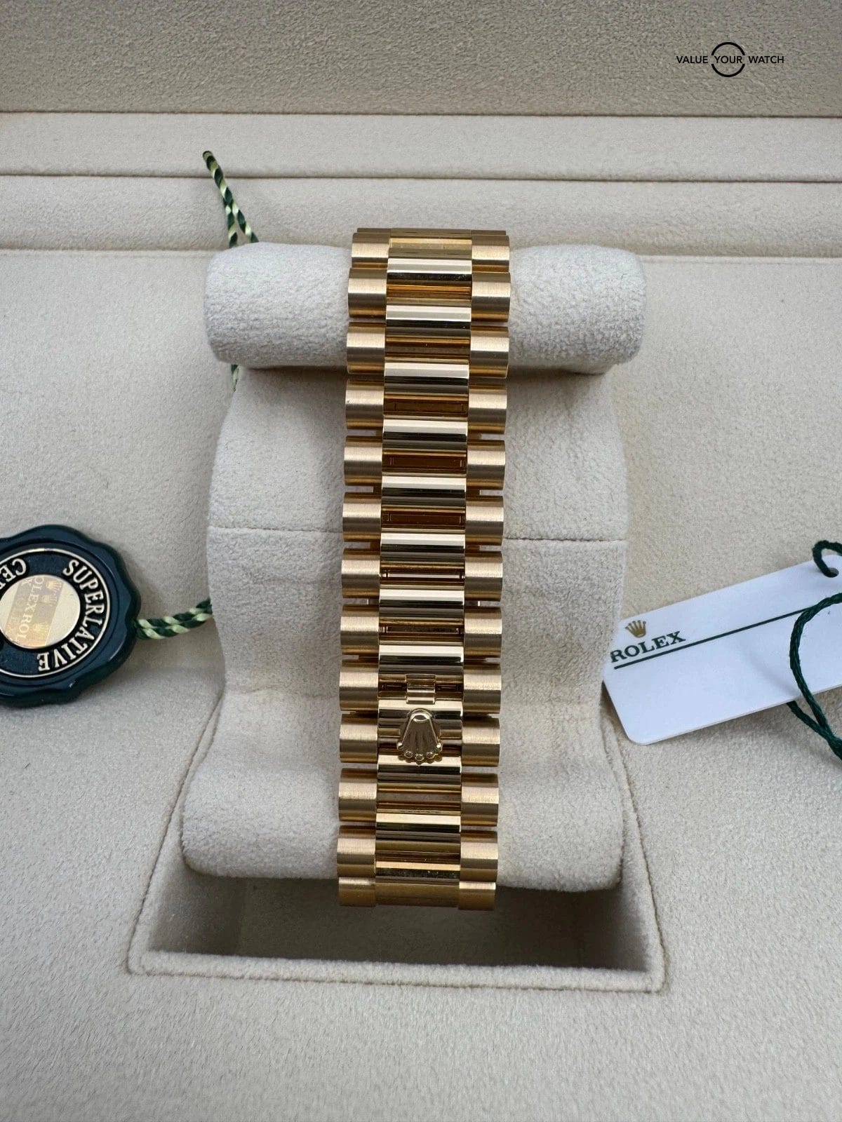 2023 UNWORN WHITE TAG Onyx Diamond Baguette Dial 18k Yellow Gold Day-Date 40 - Image 5