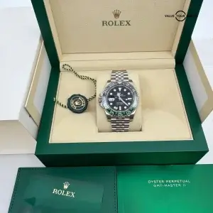 2023 STICKERS JUBILEE BRACELET Sprite Green Black Bezel GMT-Master II Box Papers