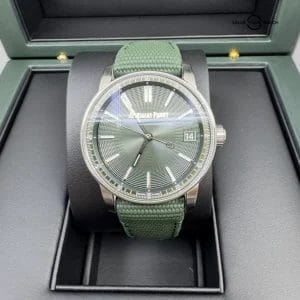 2025 NEW Code 11.59 41mm Green Dial Green Strap 15210ST Steel Box & Papers