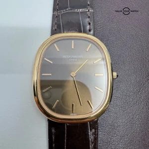 2006 PP SERVICED BOX PAPERS Neo Vintage Rose Gold Chocolate Dial Golden Ellipse