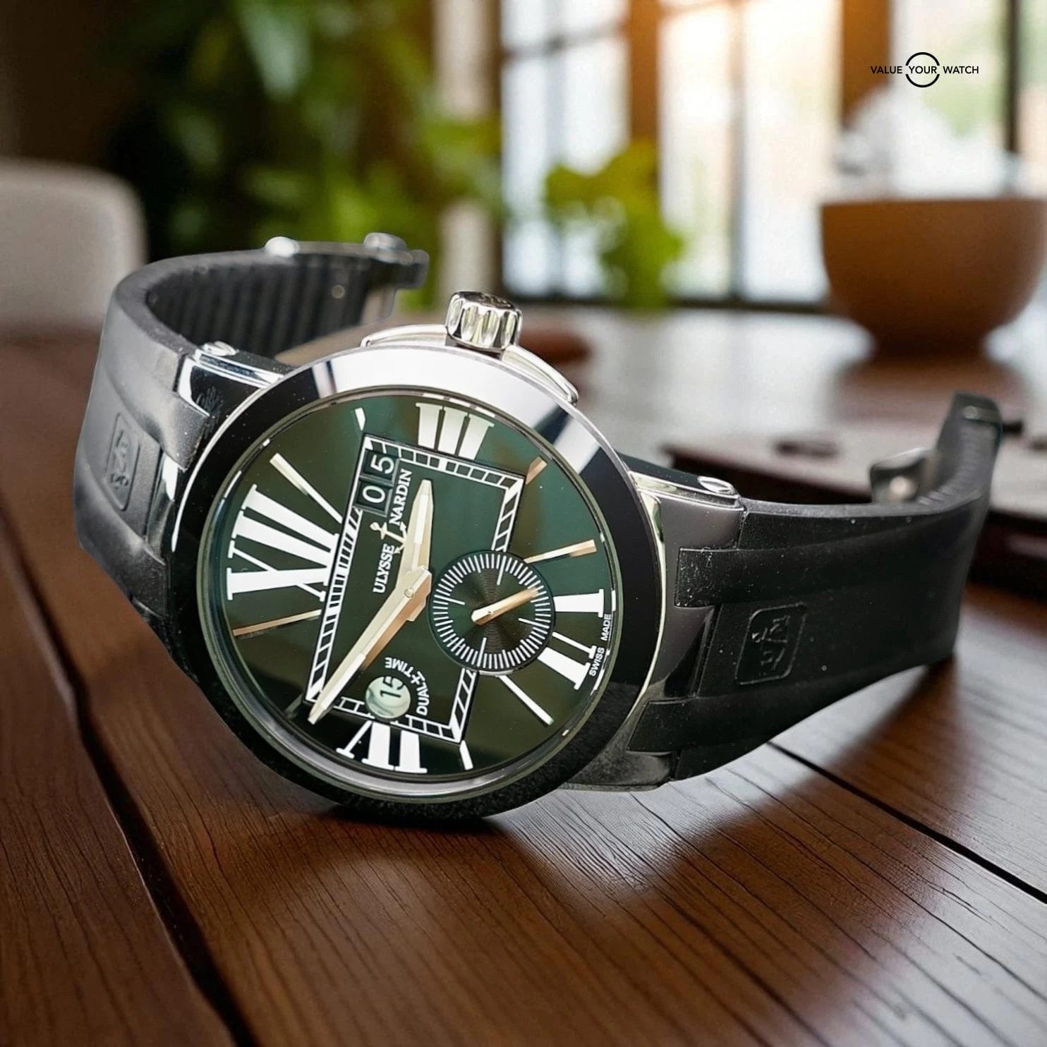 Ulysse Nardin Executive Dual Time 243-00, 43mm, Full Set, Steel & Black Ceramic - Image 3