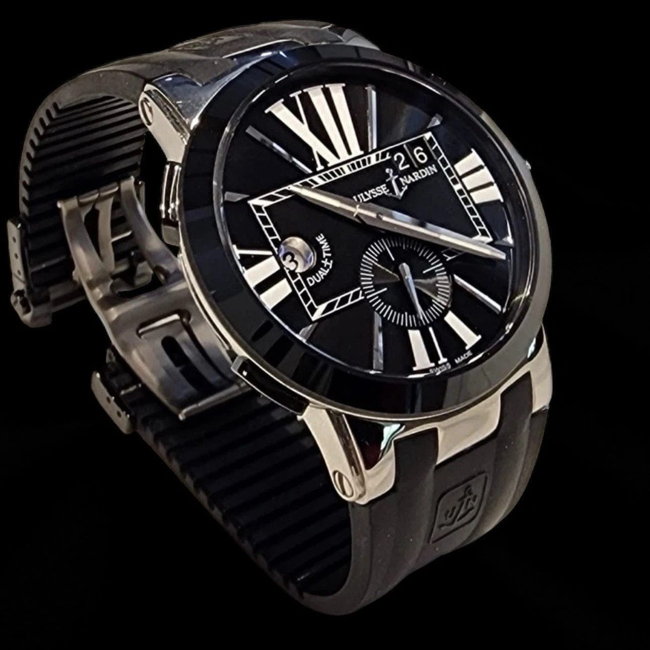 Ulysse Nardin Executive Dual Time 243-00, 43mm, Full Set, Steel & Black Ceramic - Image 5