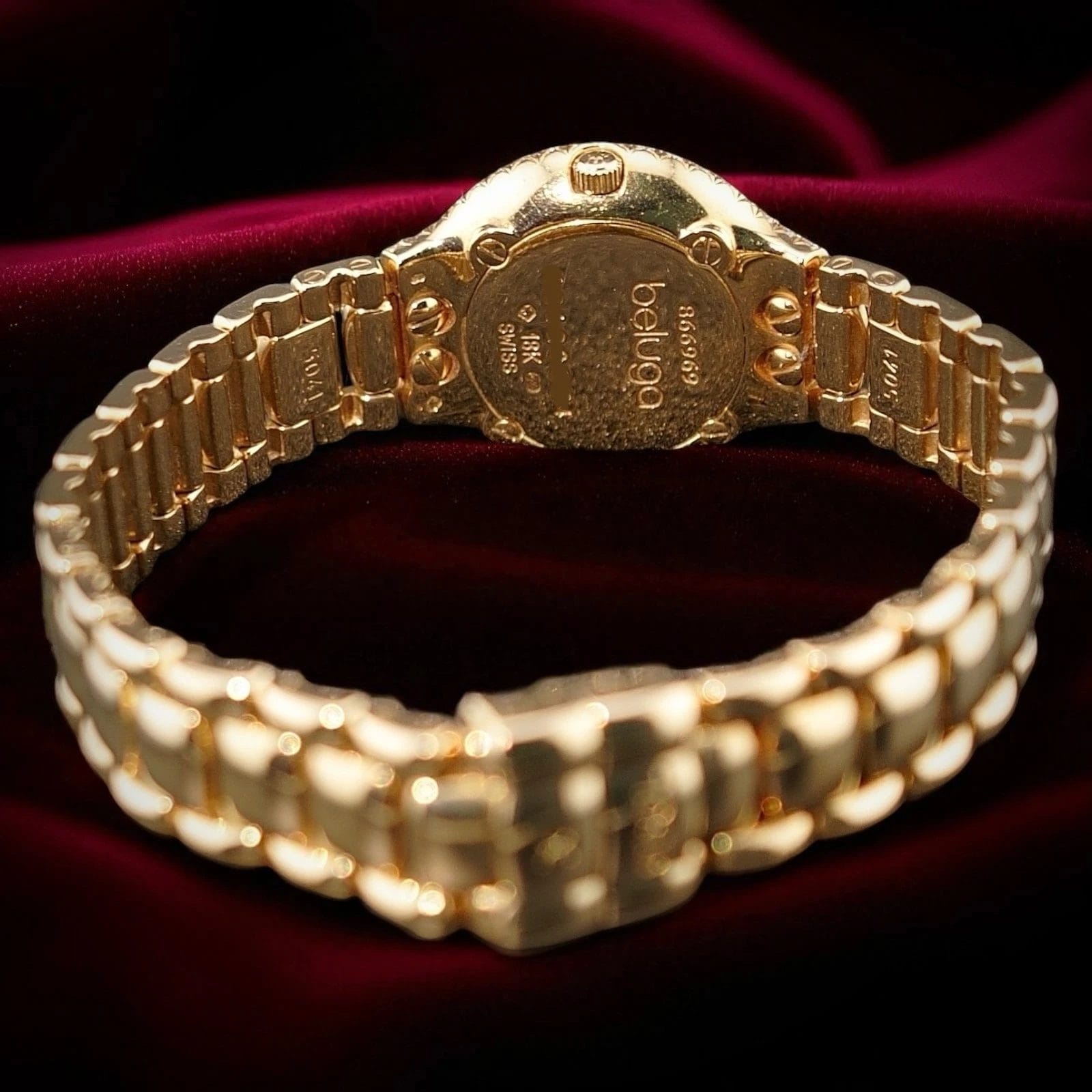 Ebel Beluga 18k Gold 24mm Diamond Watch Bracelet w/ Mother of Pearl Dial 866969 - Image 7