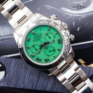 2008 Full Set Rolex Daytona Beach Green Dial 116509 On Bracelet 40mm 21’ Service