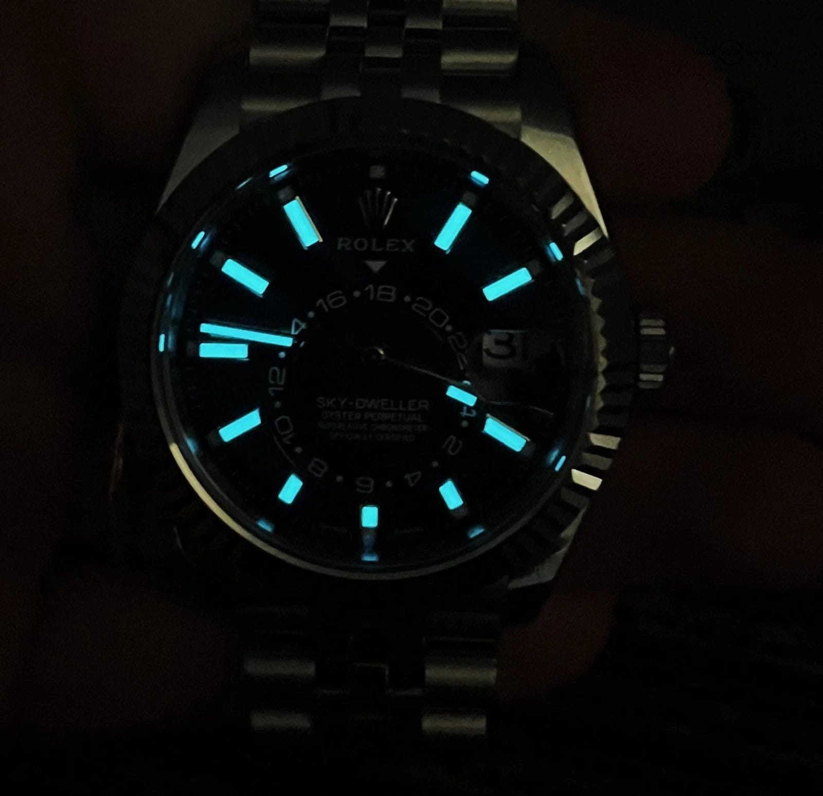 2022 Rolex Sky-Dweller Black Dial Jubilee Stainless Steel 326934 BOXES/PAPERS! - Image 2