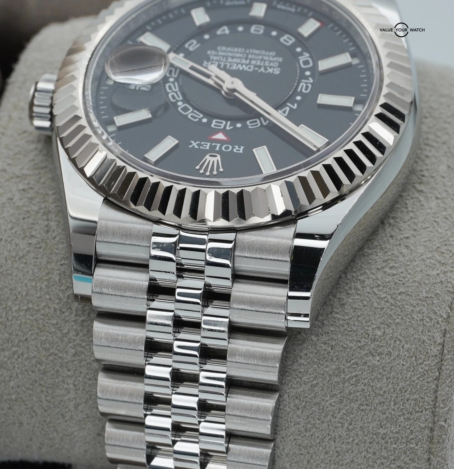 2022 Rolex Sky-Dweller Black Dial Jubilee Stainless Steel 326934 BOXES/PAPERS! - Image 5