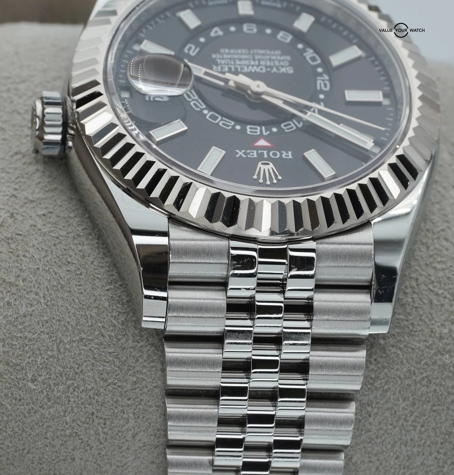 2022 Rolex Sky-Dweller Black Dial Jubilee Stainless Steel 326934 BOXES/PAPERS! - Image 6