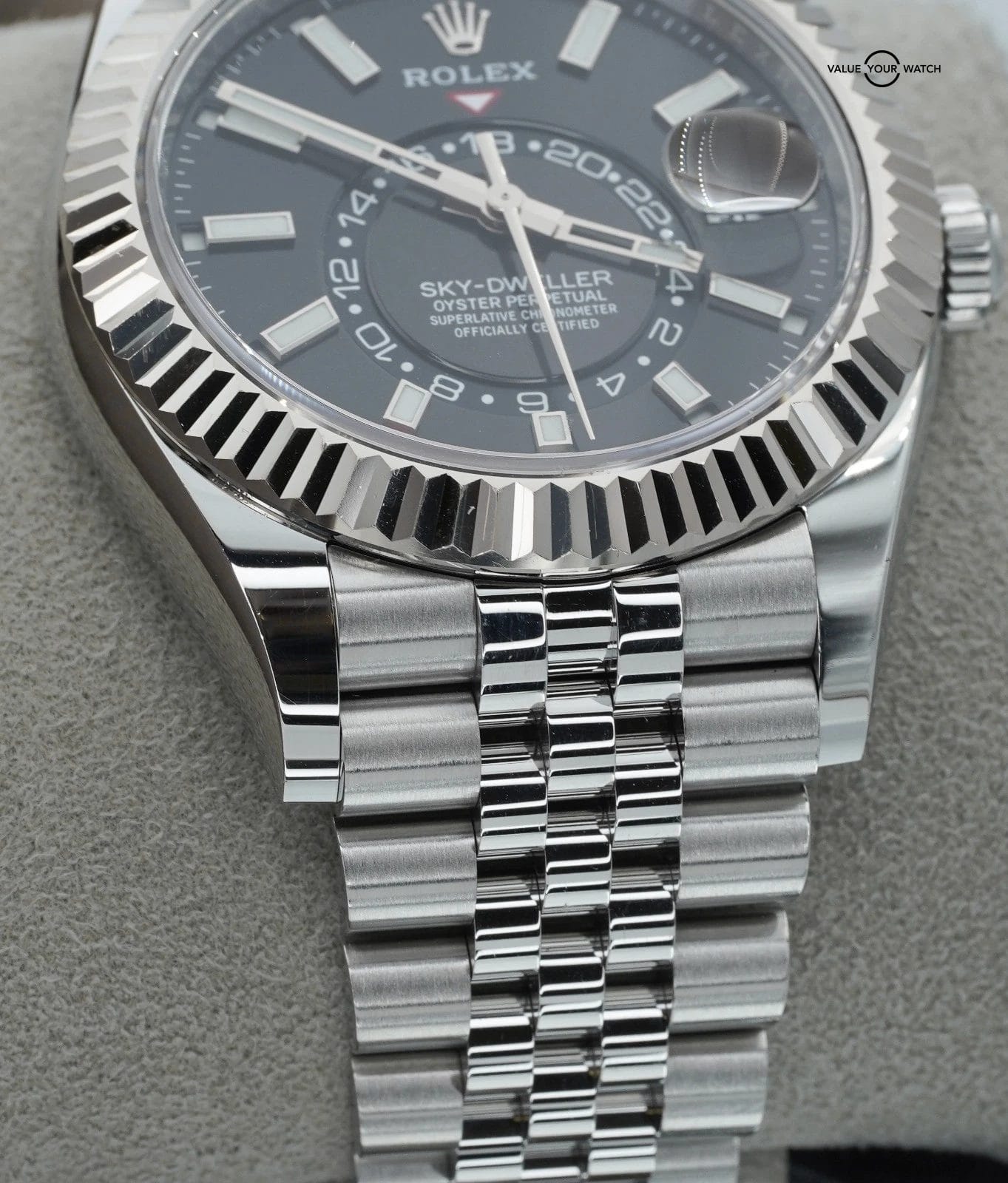 2022 Rolex Sky-Dweller Black Dial Jubilee Stainless Steel 326934 BOXES/PAPERS! - Image 8