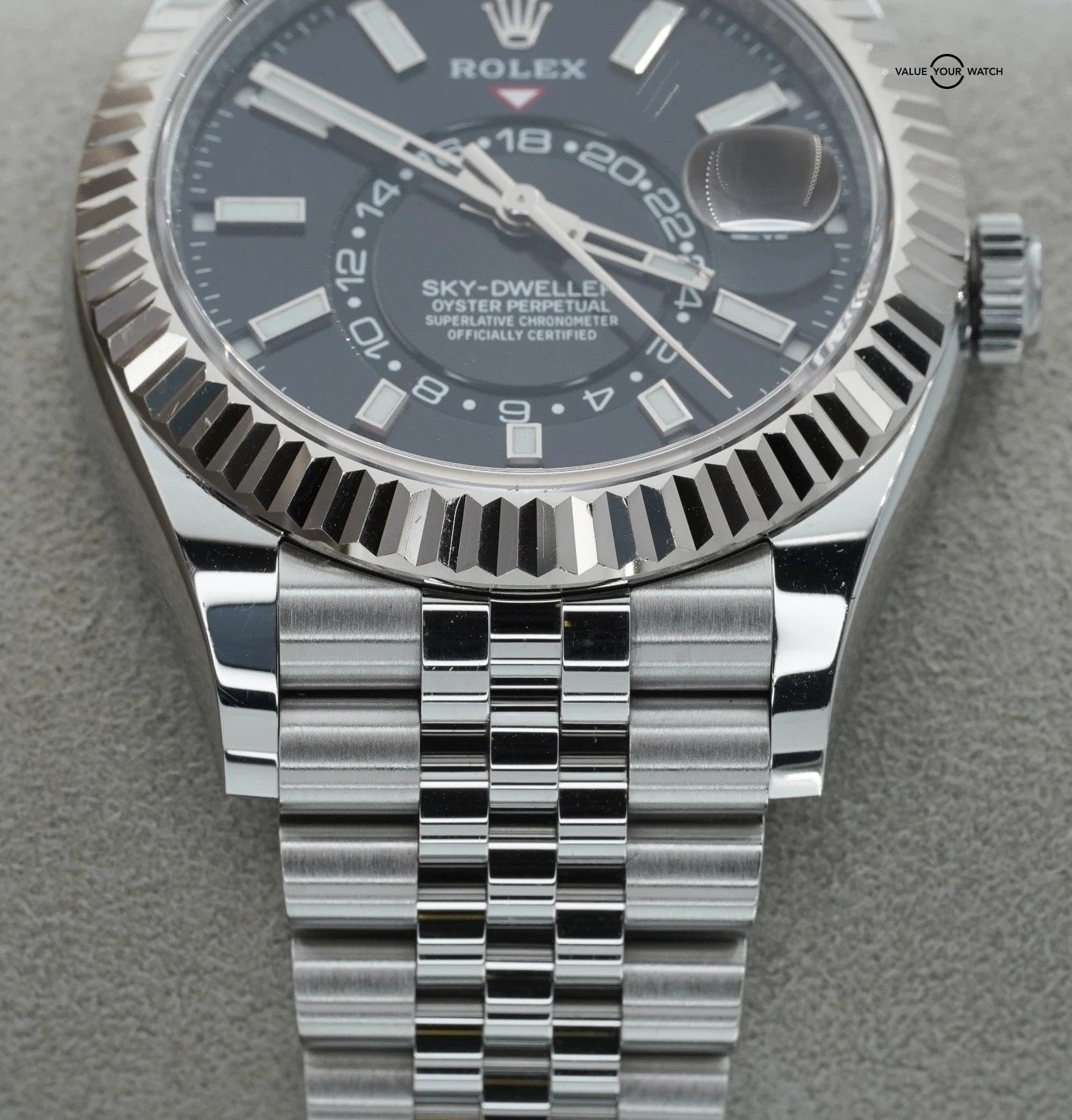2022 Rolex Sky-Dweller Black Dial Jubilee Stainless Steel 326934 BOXES/PAPERS! - Image 12