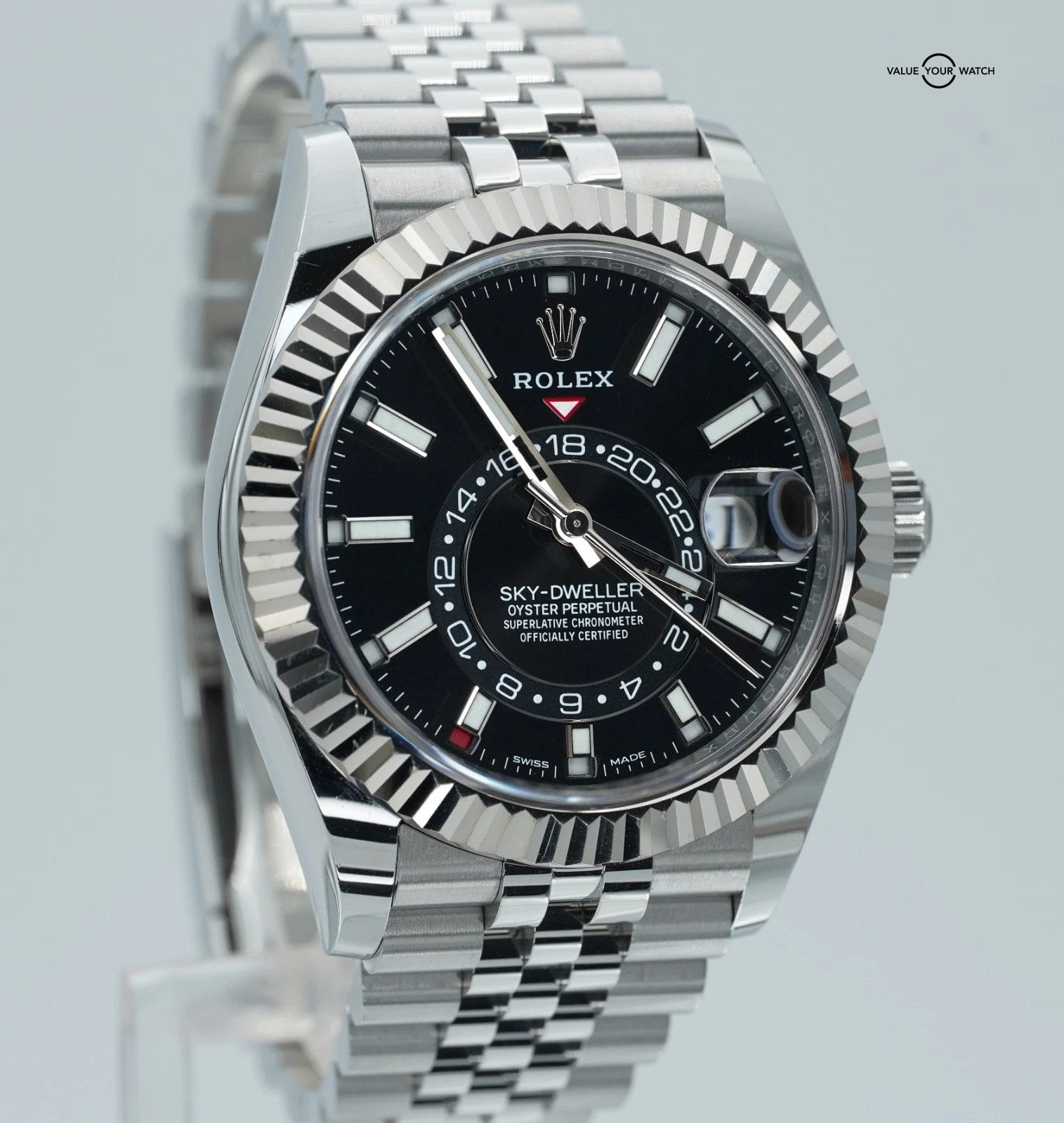2022 Rolex Sky-Dweller Black Dial Jubilee Stainless Steel 326934 BOXES/PAPERS! - Image 17