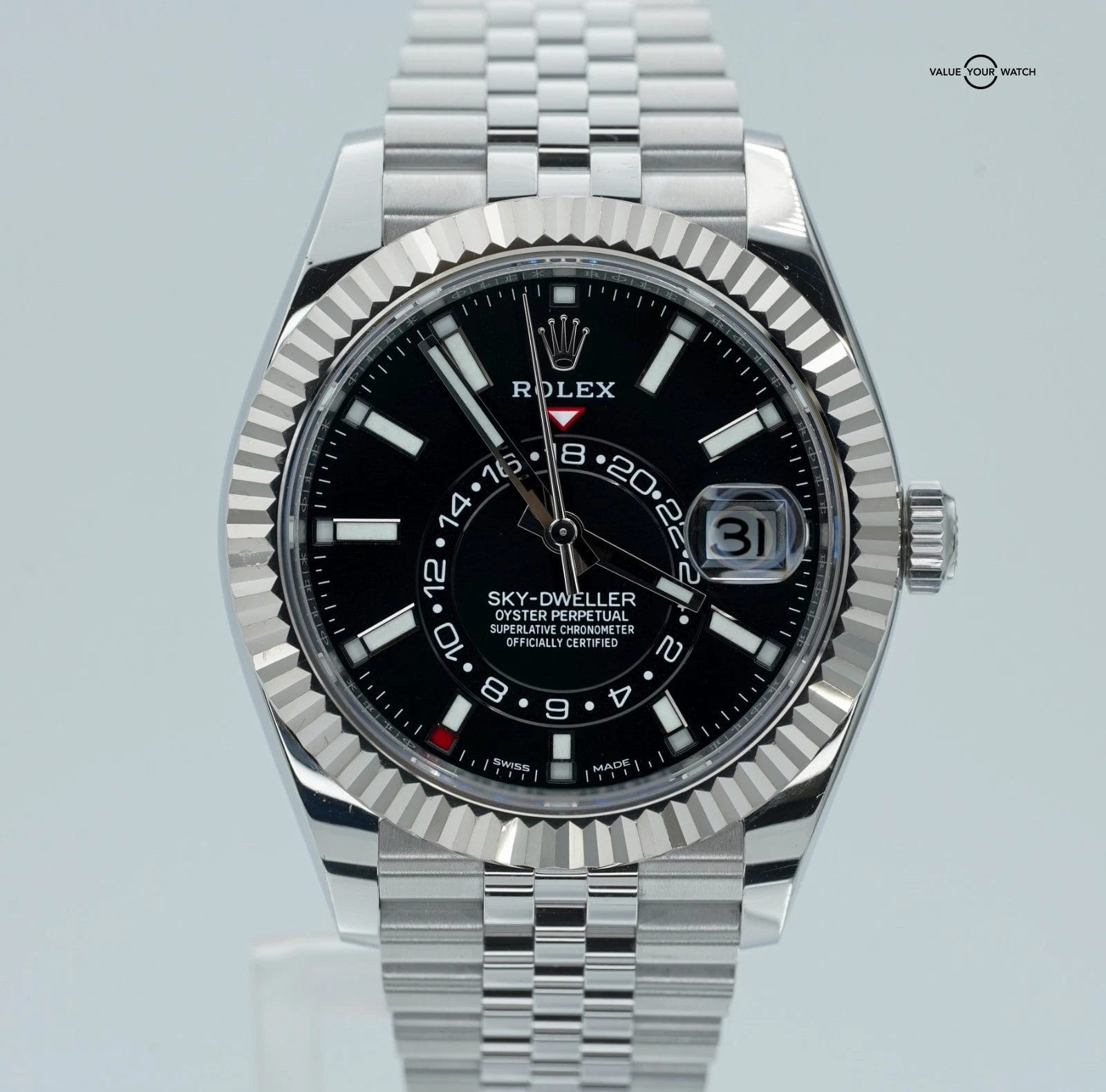 2022 Rolex Sky-Dweller Black Dial Jubilee Stainless Steel 326934 BOXES/PAPERS! - Image 18