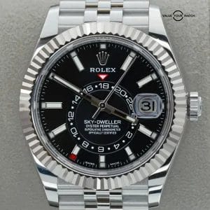 2022 Rolex Sky-Dweller Black Dial Jubilee Stainless Steel 326934 BOXES/PAPERS!