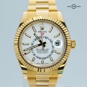 2023 Rolex Sky-Dweller 336938 Yellow Gold White Dial BOXES/PAPERS!