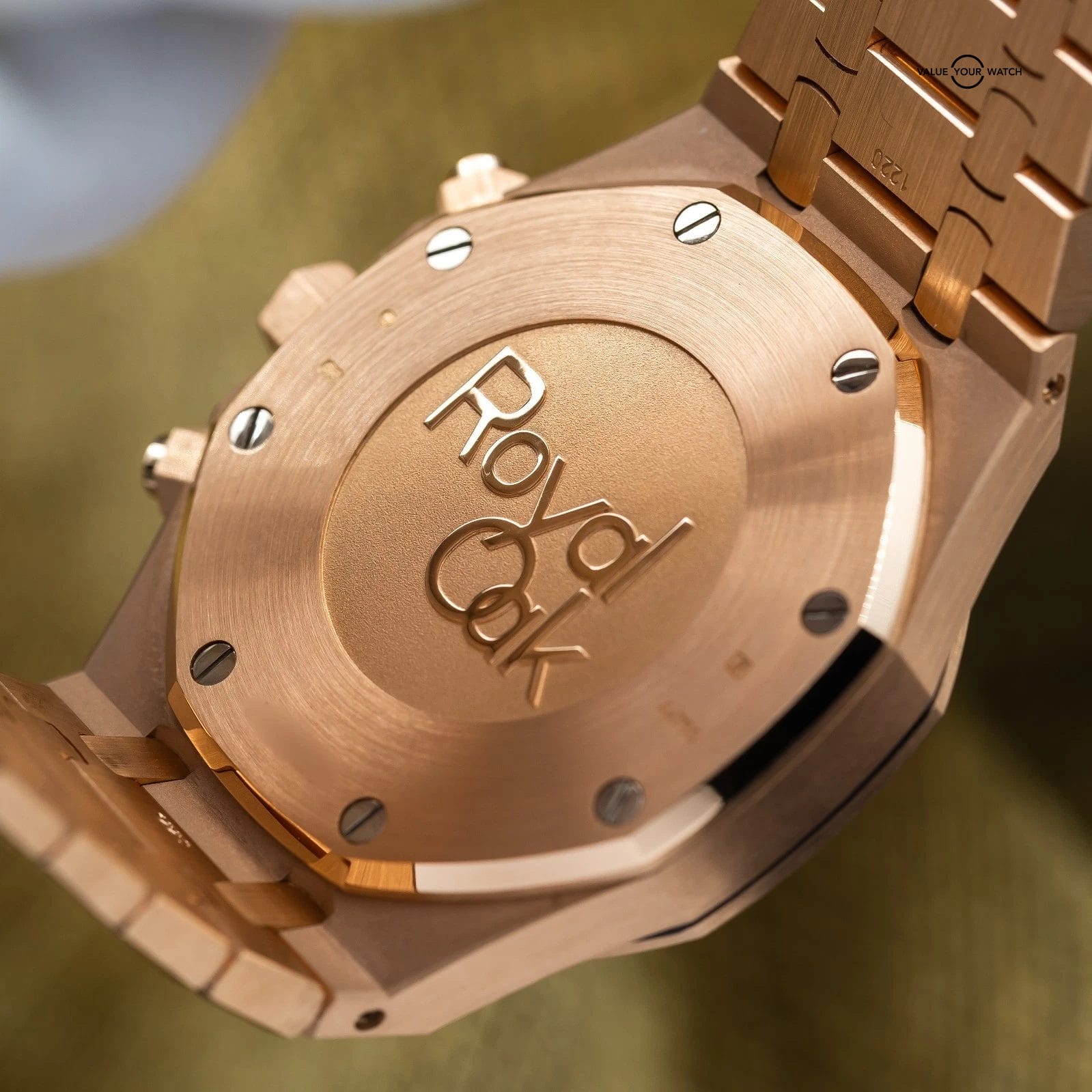 Audemars Piguet Royal Oak Chronograph 41mm Rose Gold Blue Dial 26331OR Full Set - Image 18