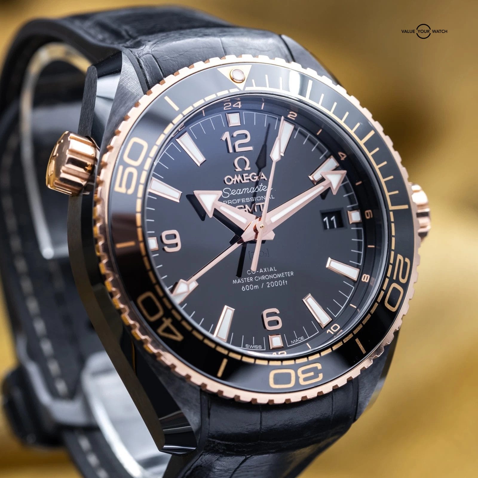 Omega Seamaster Planet Ocean 600M Ceramic Sedna Gold 45.5mm 215.63.46.22.01.001 - Image 4