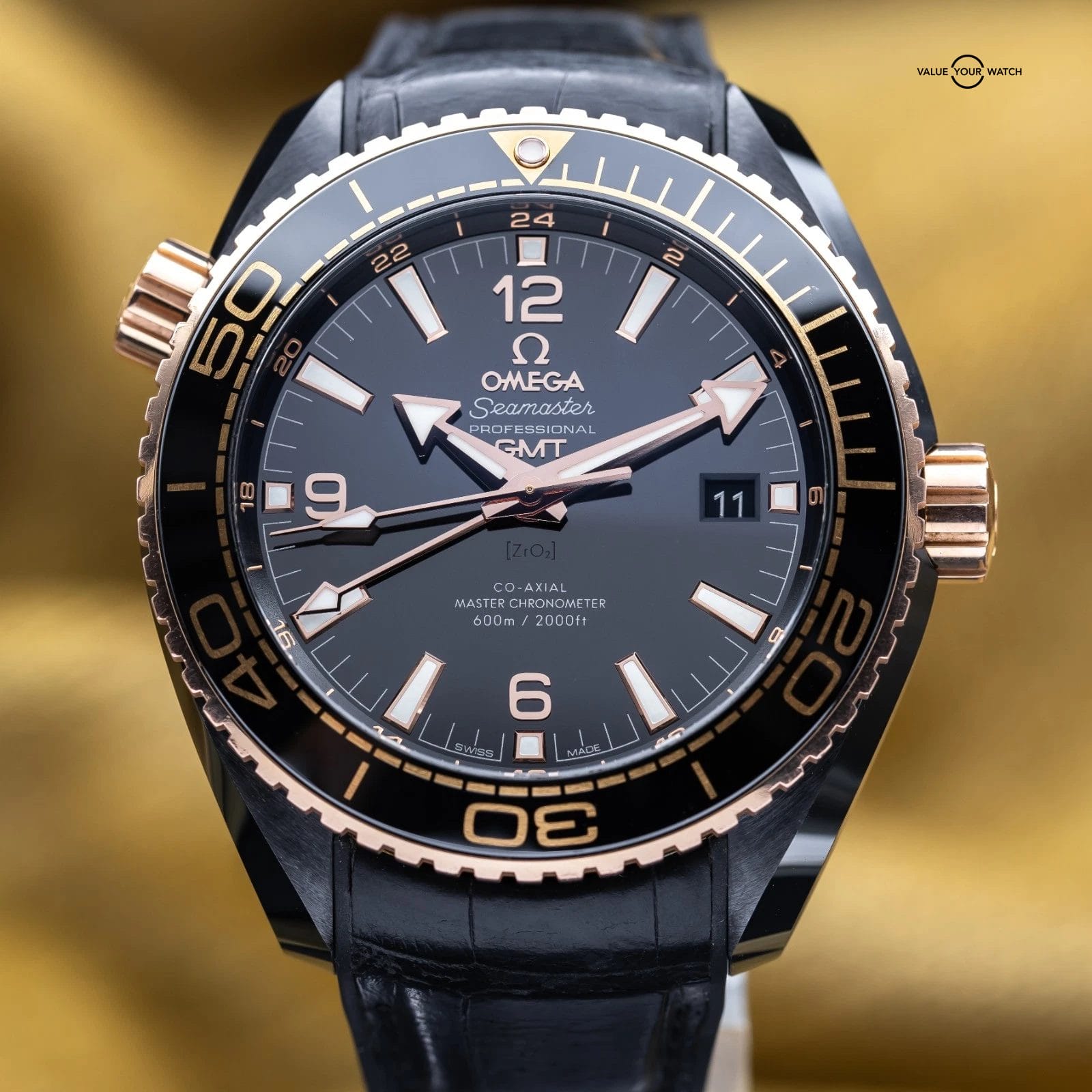 Omega Seamaster Planet Ocean 600M Ceramic Sedna Gold 45.5mm 215.63.46.22.01.001