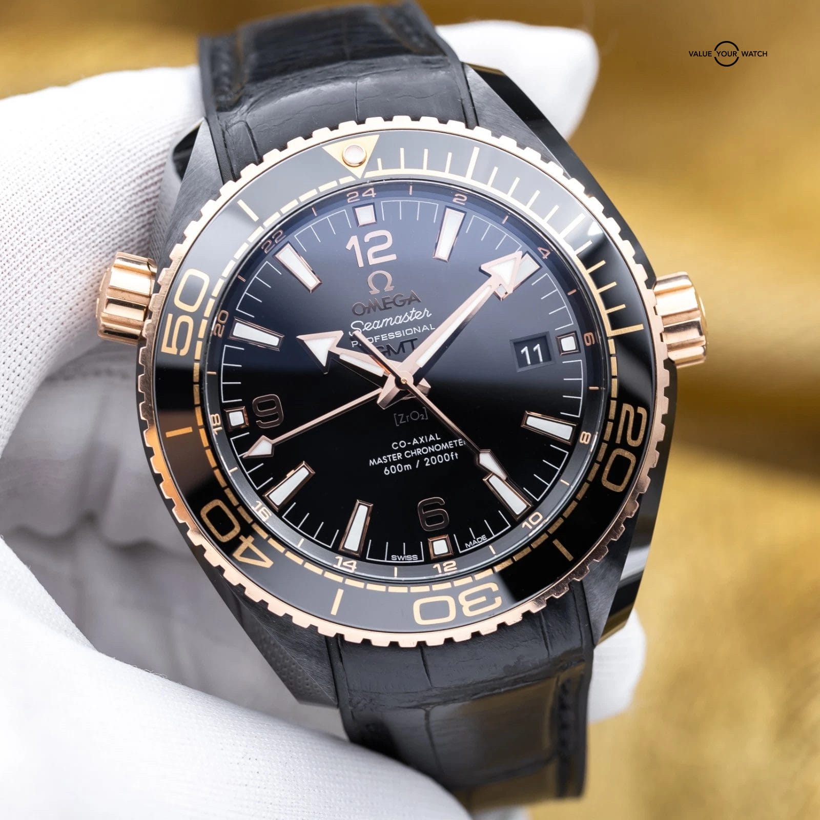 Omega Seamaster Planet Ocean 600M Ceramic Sedna Gold 45.5mm 215.63.46.22.01.001 - Image 12