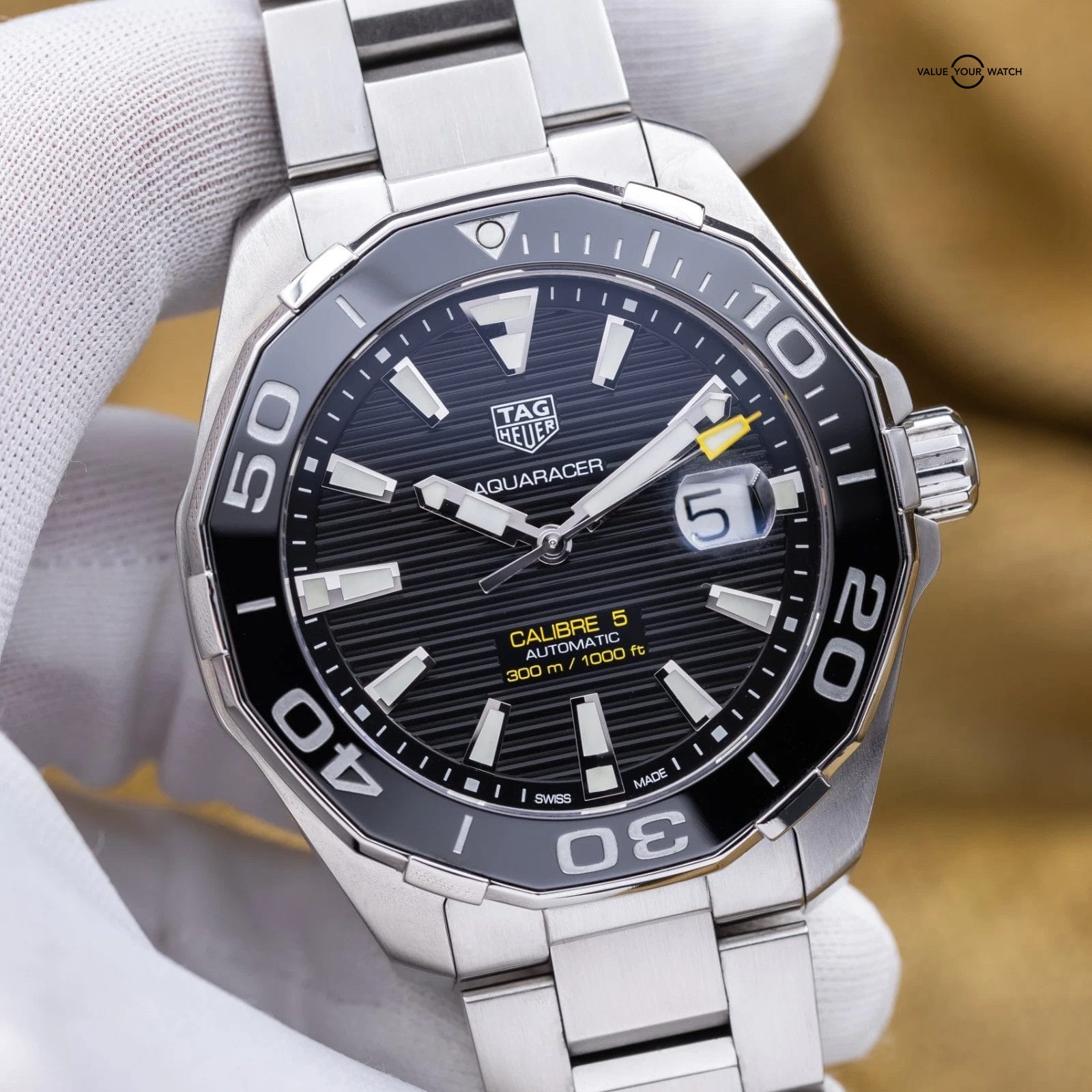 TAG Heuer Aquaracer 43 Calibre 5 Automatic 43mm Ceramic WAY201A.BA0927 Full Set - Image 2
