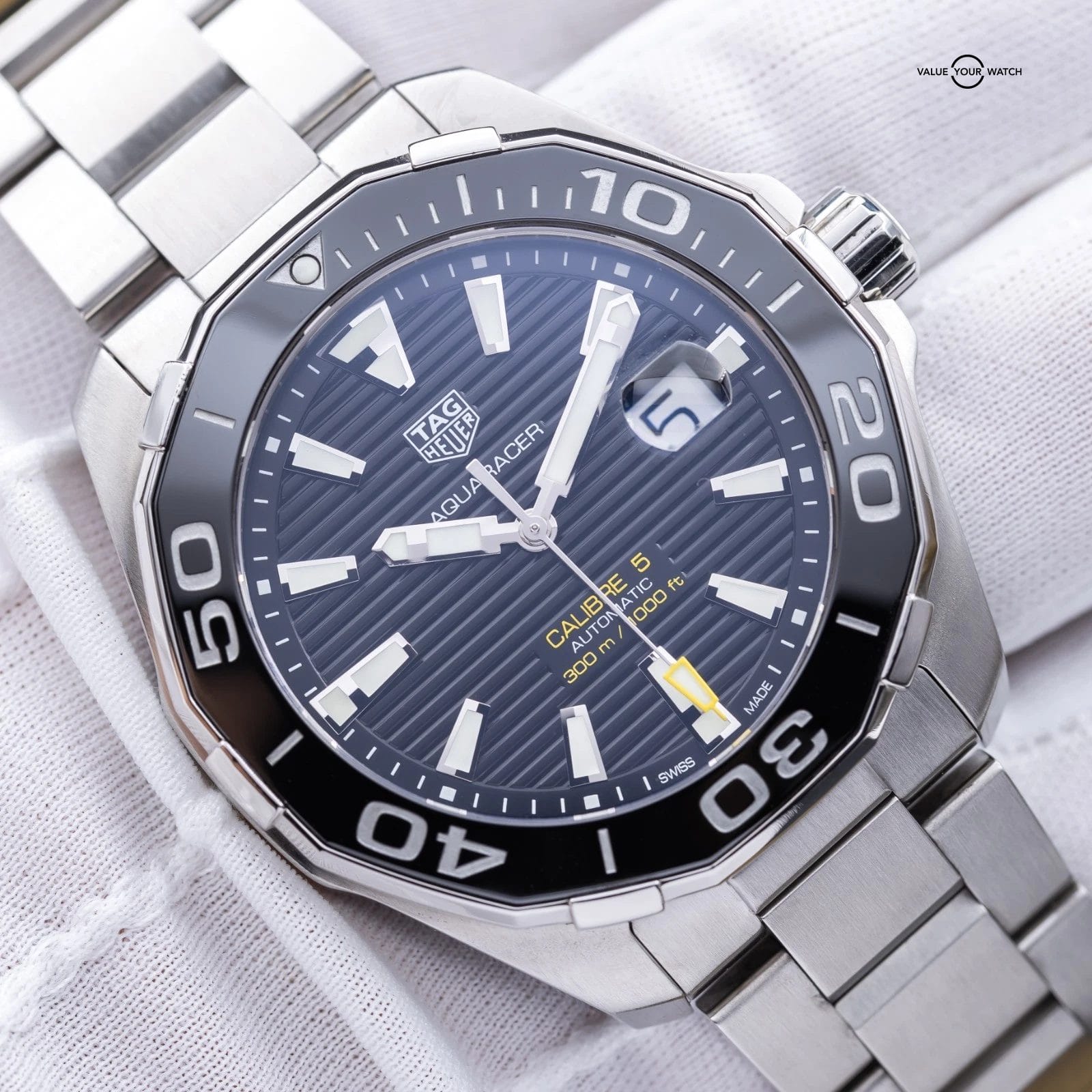 TAG Heuer Aquaracer 43 Calibre 5 Automatic 43mm Ceramic WAY201A.BA0927 Full Set - Image 6
