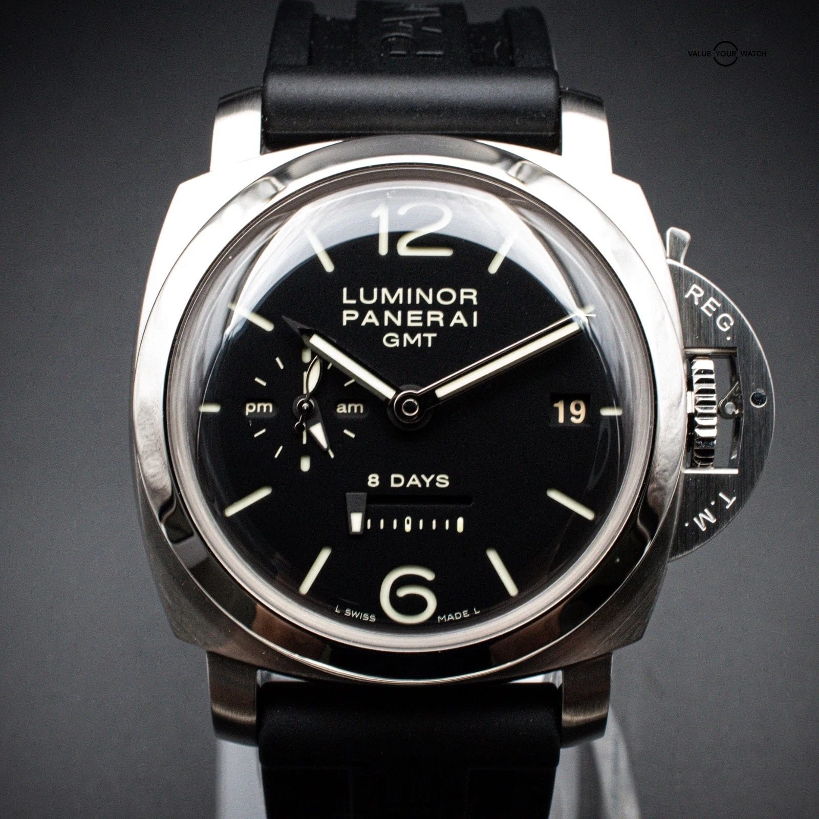 Panerai 44mm Luminor 1950 8 Days GMT, Ref. PAM00233 with Box & Papers