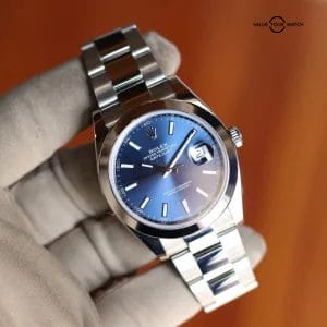 Rolex Datejust 41 | ref. 126300 | Blue Dial Oyster Bracelet with Silver Bezel