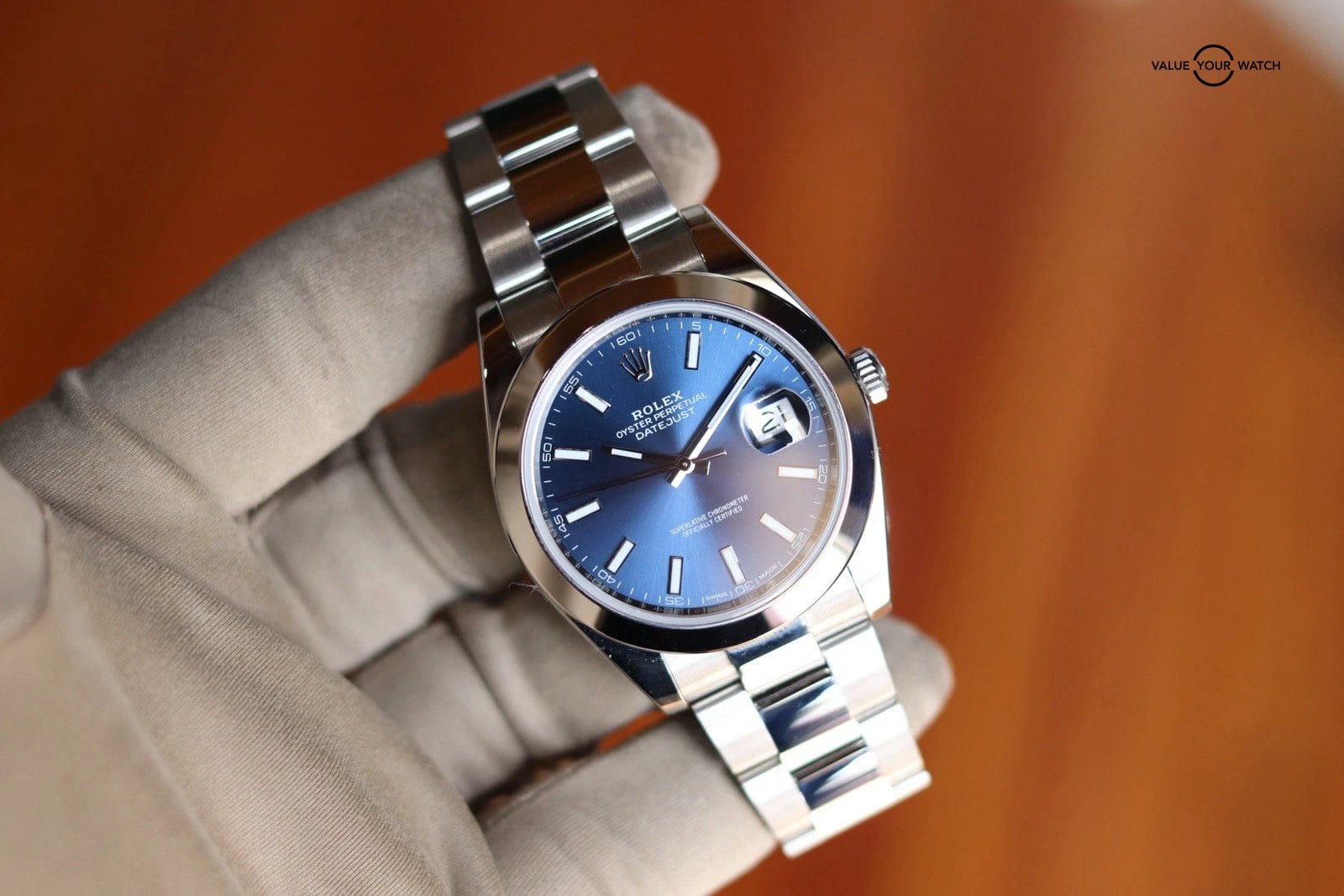 Rolex Datejust 41 | ref. 126300 | Blue Dial Oyster Bracelet with Silver Bezel