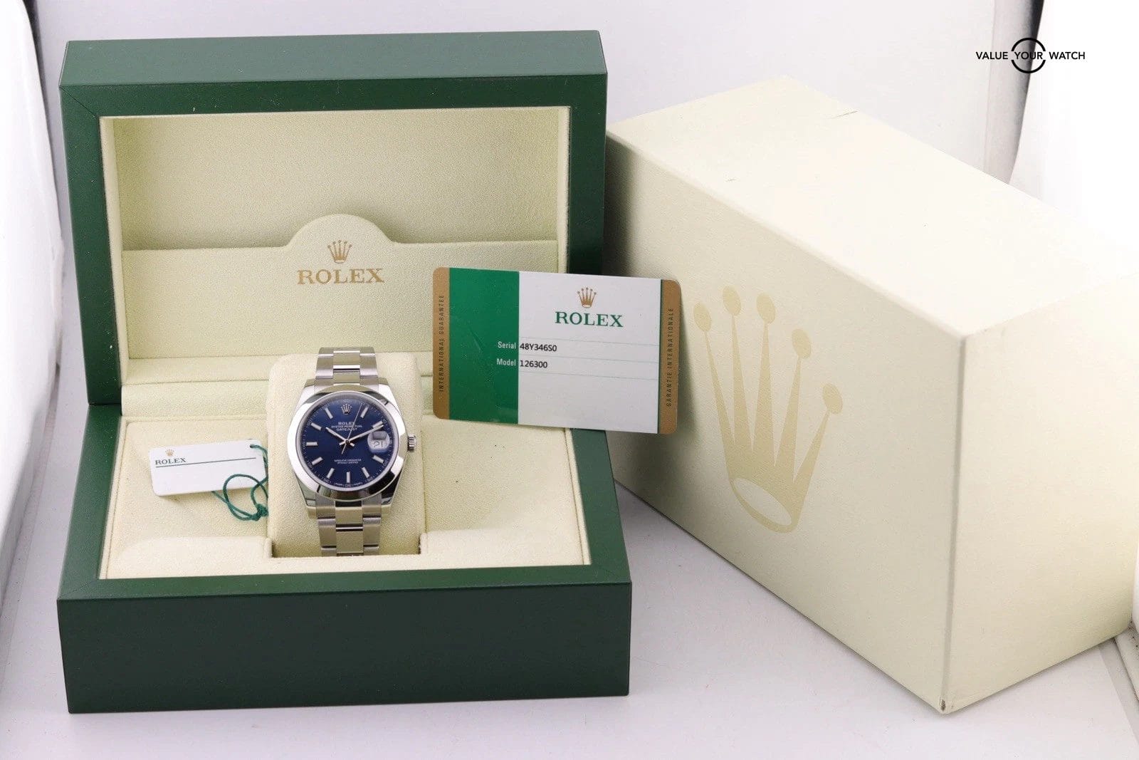 Rolex Datejust 41 | ref. 126300 | Blue Dial Oyster Bracelet with Silver Bezel - Image 17