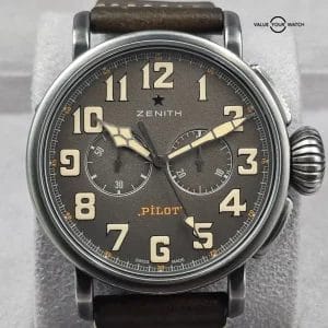 Zenith Pilot Type 20 Chronograph Ton Up steel/leather, Limited Edition full set!
