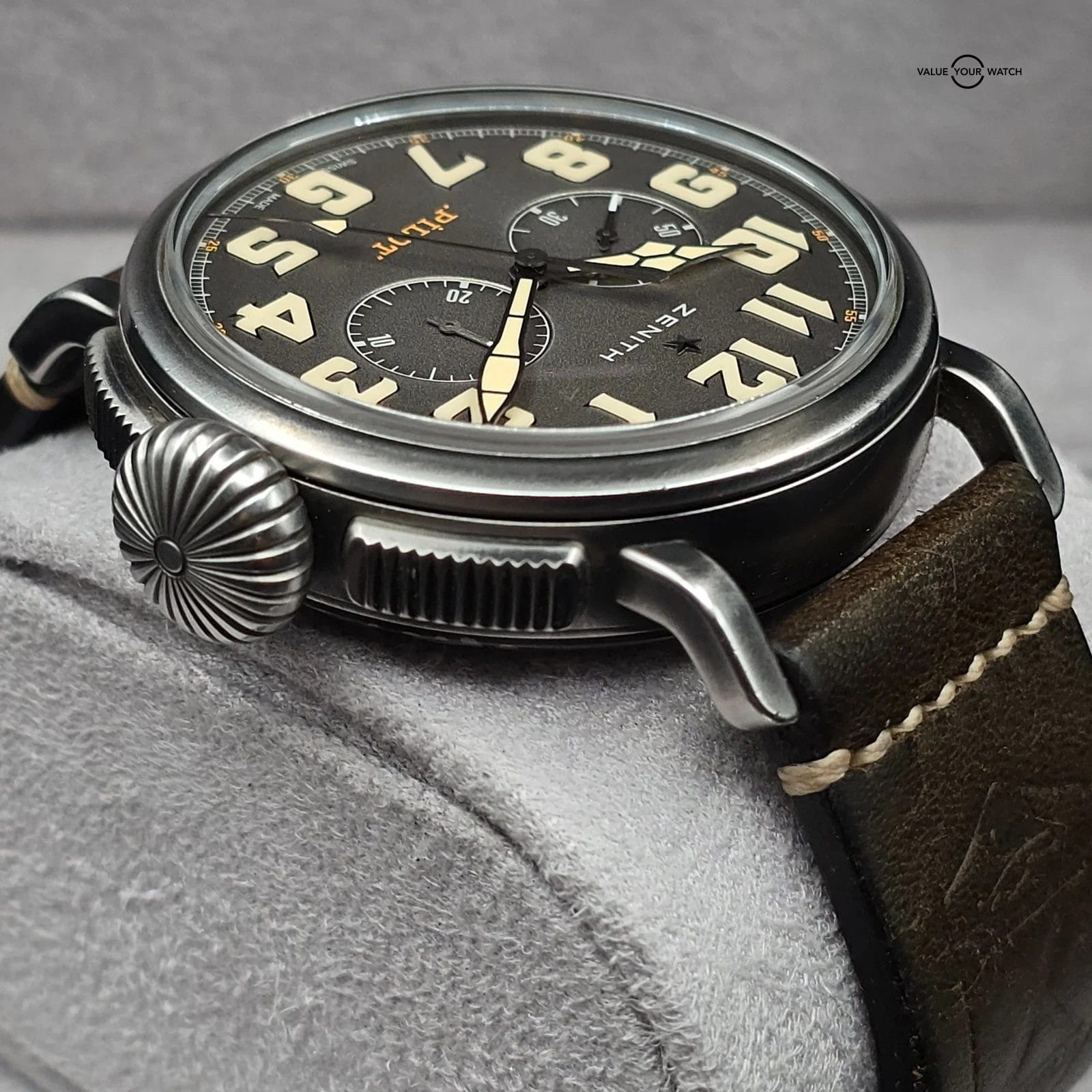 Zenith Pilot Type 20 Chronograph Ton Up steel/leather, Limited Edition full set! - Image 7