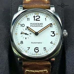 Panerai Radiomir White Dial Solid Lugs Extra Straps! PAM00655 Pam 655