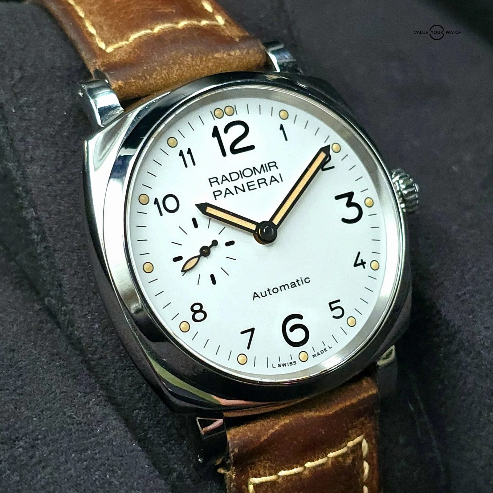 Panerai Radiomir White Dial Solid Lugs Extra Straps! PAM00655 Pam 655 - Image 3