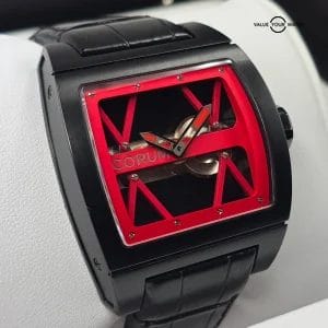 Corum Bridges Ti-Bridge Titanium Black/red Limited Edition Full set Serviced!