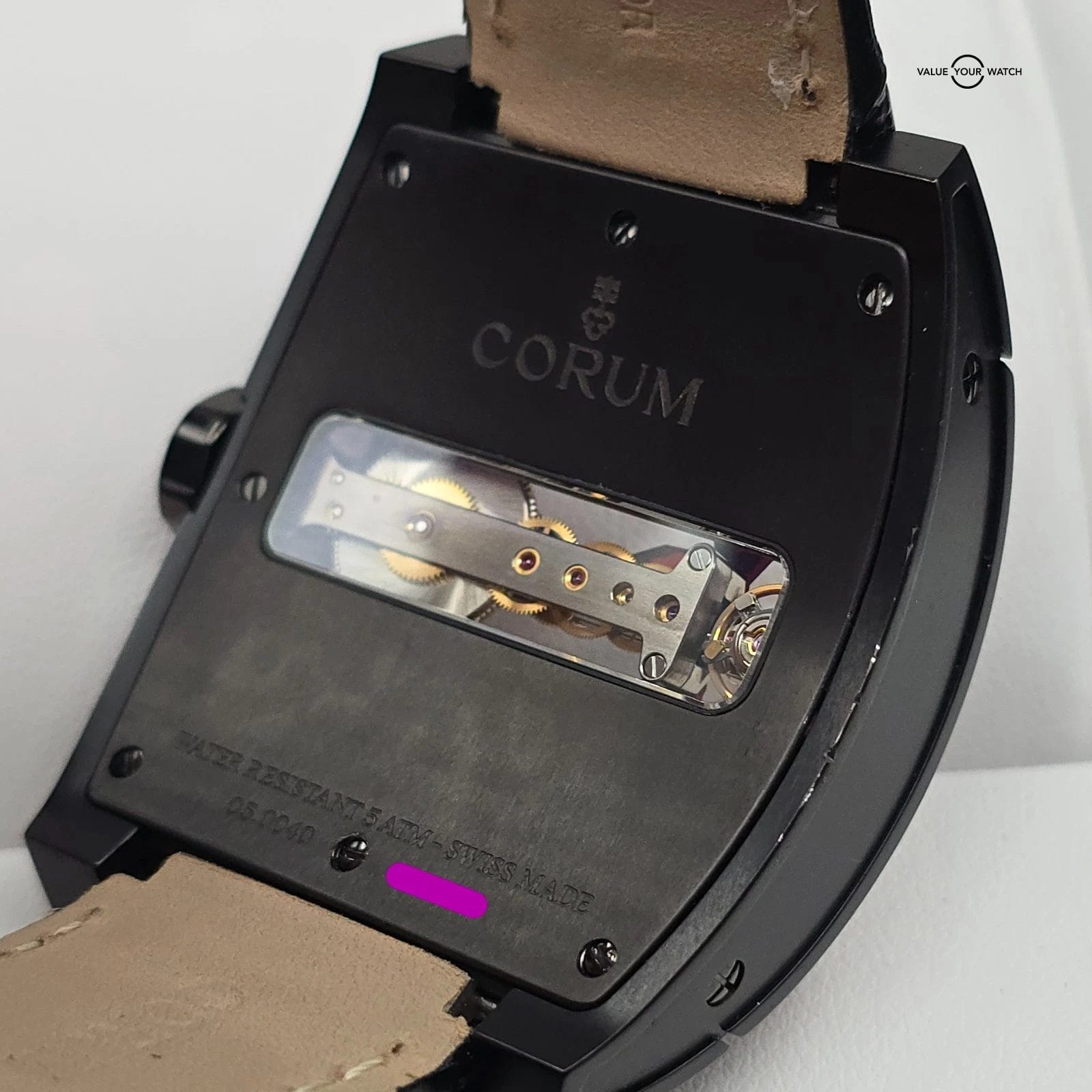 Corum Bridges Ti-Bridge Titanium Black/red Limited Edition Full set Serviced! - Image 7